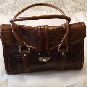 Francesco Biasia Sachel Purse in Brown Leather